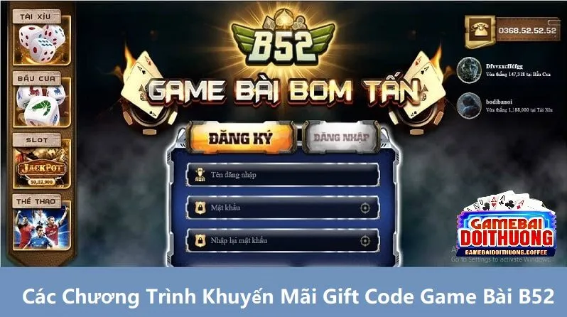 Điểm danh các chương trình khuyến mãi gift code game bài B52 đang hot