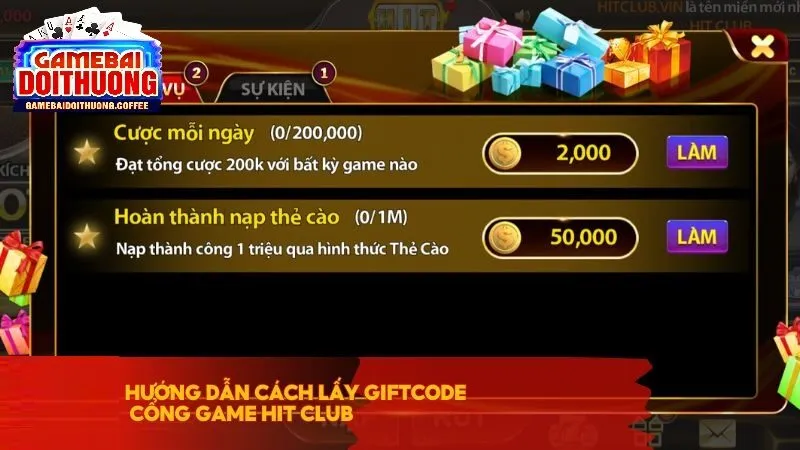 Hướng dẫn cách nhận gift code game bài hitclub